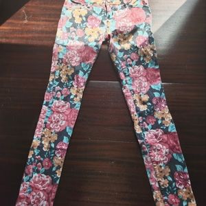 Mossimo Supply Co Skinny Jeans Floral Print